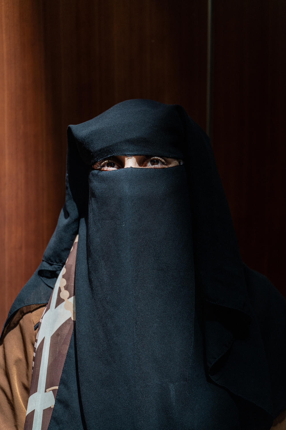 Narmeen al-Zamel in the lobby of the King Hussein Cancer Center in Amman, Jordan.