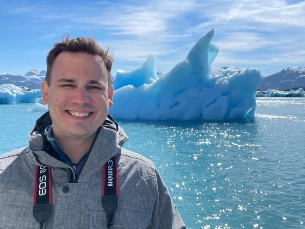 Chris Gloninger, pictured in June 2022. Next month he makes a career pivot from TV meteorologist to climate consultant.