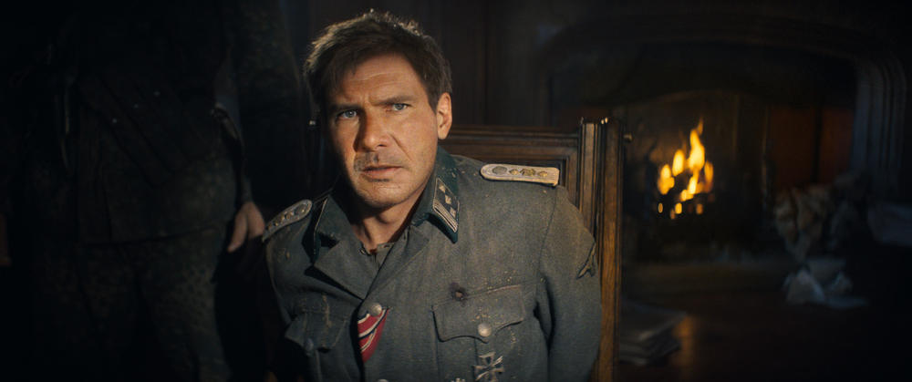 A digitally de-aged Harrison Ford in <em>Indiana Jones and the Dial of Destiny.</em>