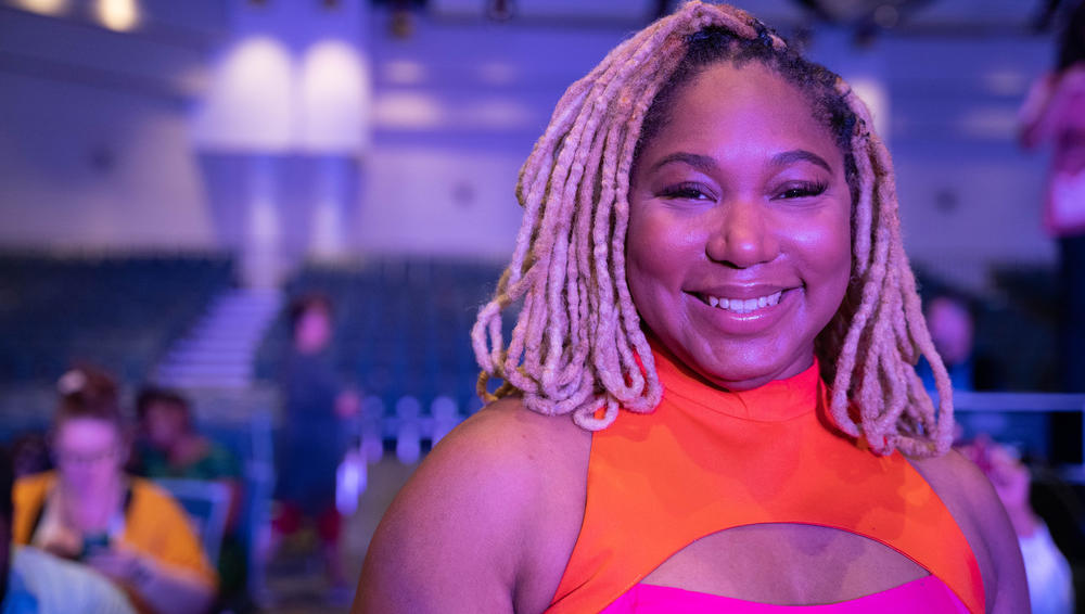 Jame Jackson of Brooklyn, N.Y., said she was interested in hearing the vice president speak about protecting marginalized communities while at Essence Fest in New Orleans on Friday.