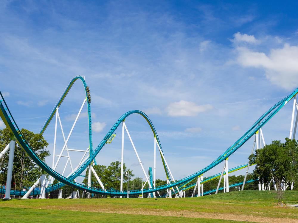 The Fury 325 roller coaster is seen at Carowinds amusement park in Charlotte, N.C.