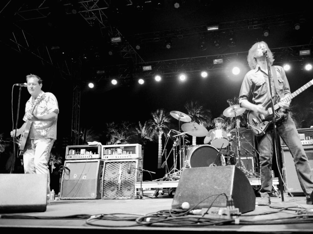 From left: John Reis, Mark Trombino and Rick Froberg of Drive Like Jehu perform during the Coachella festival in Indio, Calif., in April 2015.