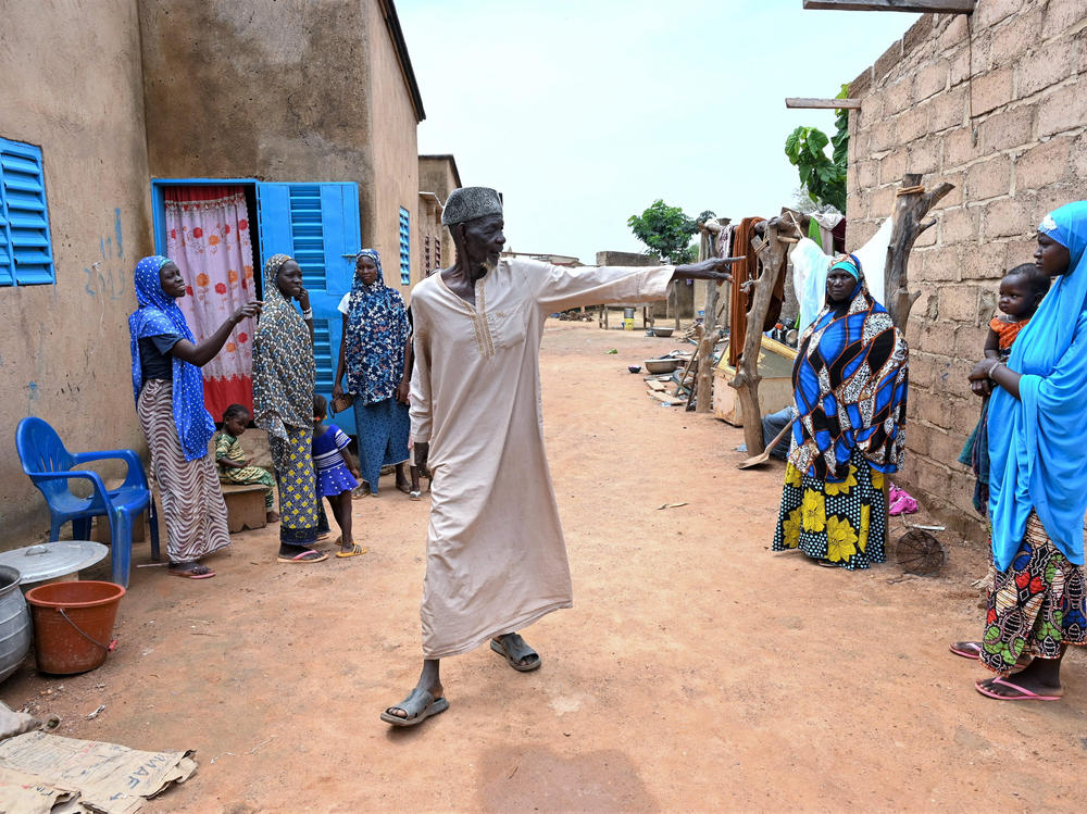 About 2 million people in Burkina Faso have been displaced during the current conflict, including these individuals in Gampela, who fled jihadists' attacks.