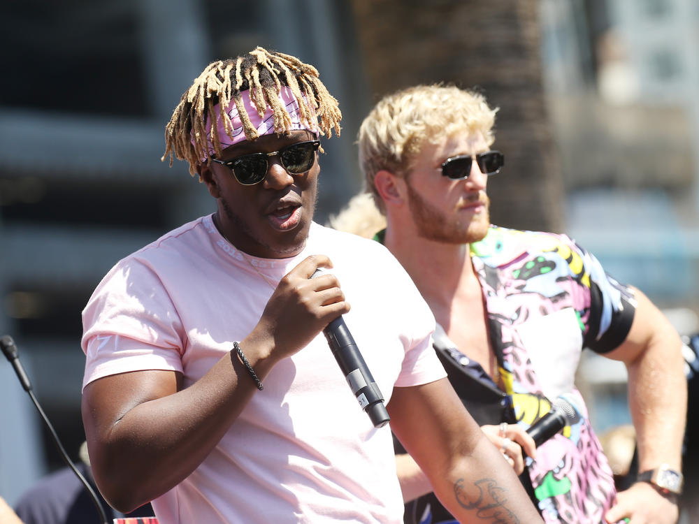 Content creators KSI and Logan Paul, pictured here at a press conference in Los Angeles in Sept. 2019, were rivals before they partnered up for business ventures like Prime.