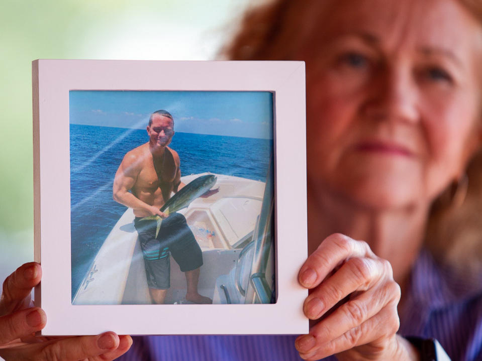 Cindy Ross celebrates her son, Max, in Palm Beach Gardens, Fla. Max died in 2021 from a lethal combination of alcohol and kratom, according to the Palm Beach County Medical Examiner