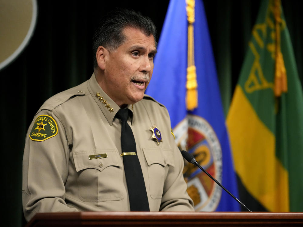 Los Angeles County Sheriff Robert Luna, pictured in February, said the deputy has been disciplined but didn't specify how.