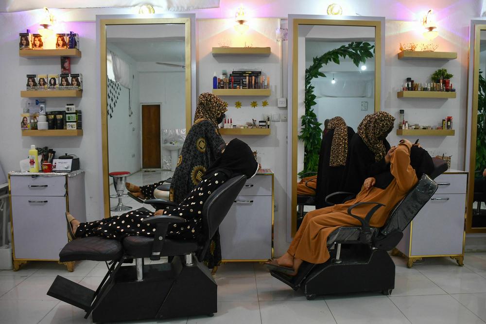 Afghan beauticians at work. Rina Amiri, the U.S. special envoy to Afghanistan, tweeted: 