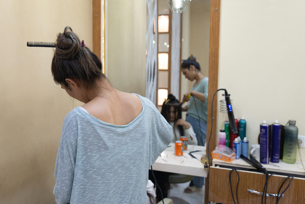A beauty salon in Kabul on July 8. There's concern that the ban on beauty shops in the capital city will be extended throughout Afghanistan.
