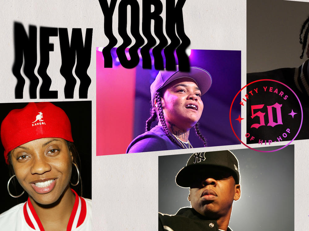 MC Lyte, Young M.A, Jay-Z & A$AP Rocky. Collage by Jackie Lay / NPR.