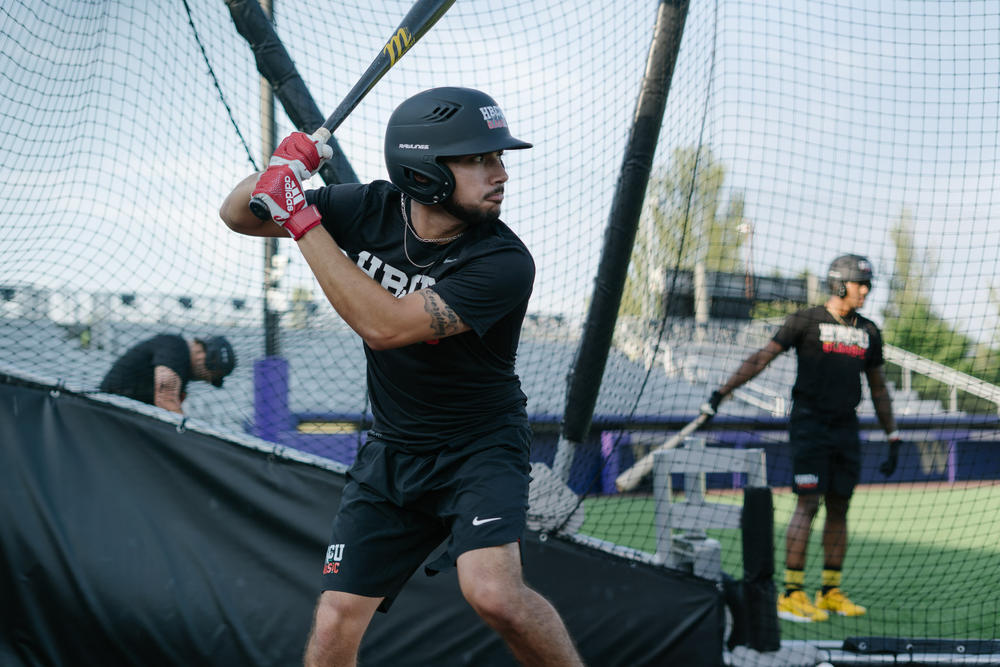 Players took batting practice the day before the HBCU Swingman Classic.
