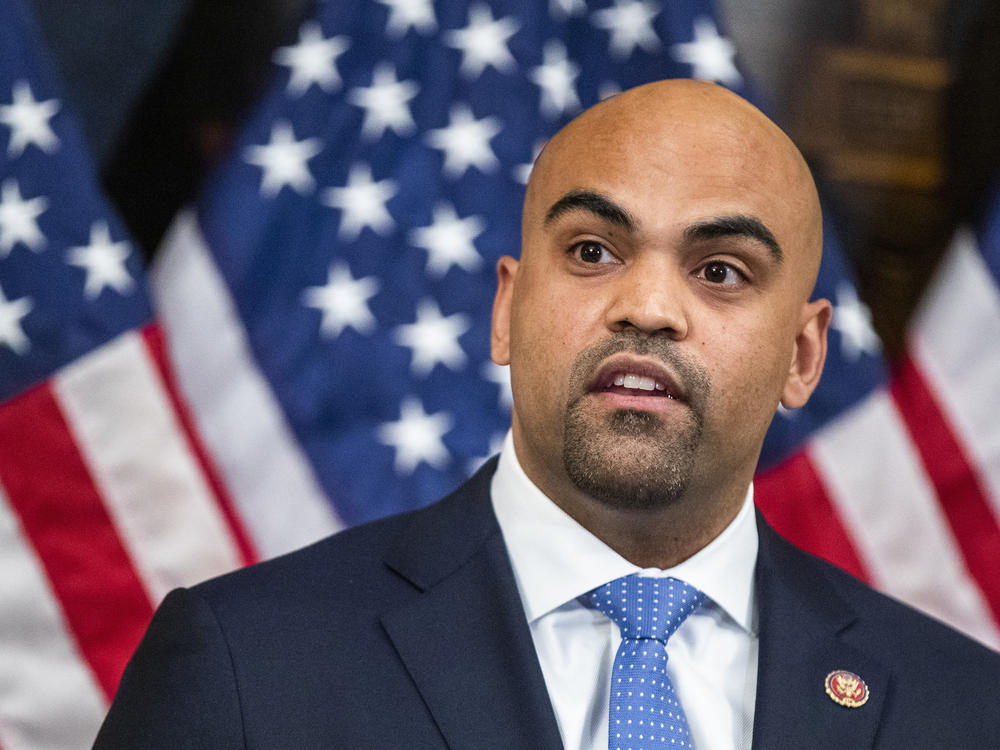 Rep. Colin Allred, D-Texas, speaks during a news conference on Capitol Hill in Washington on June 24, 2020.