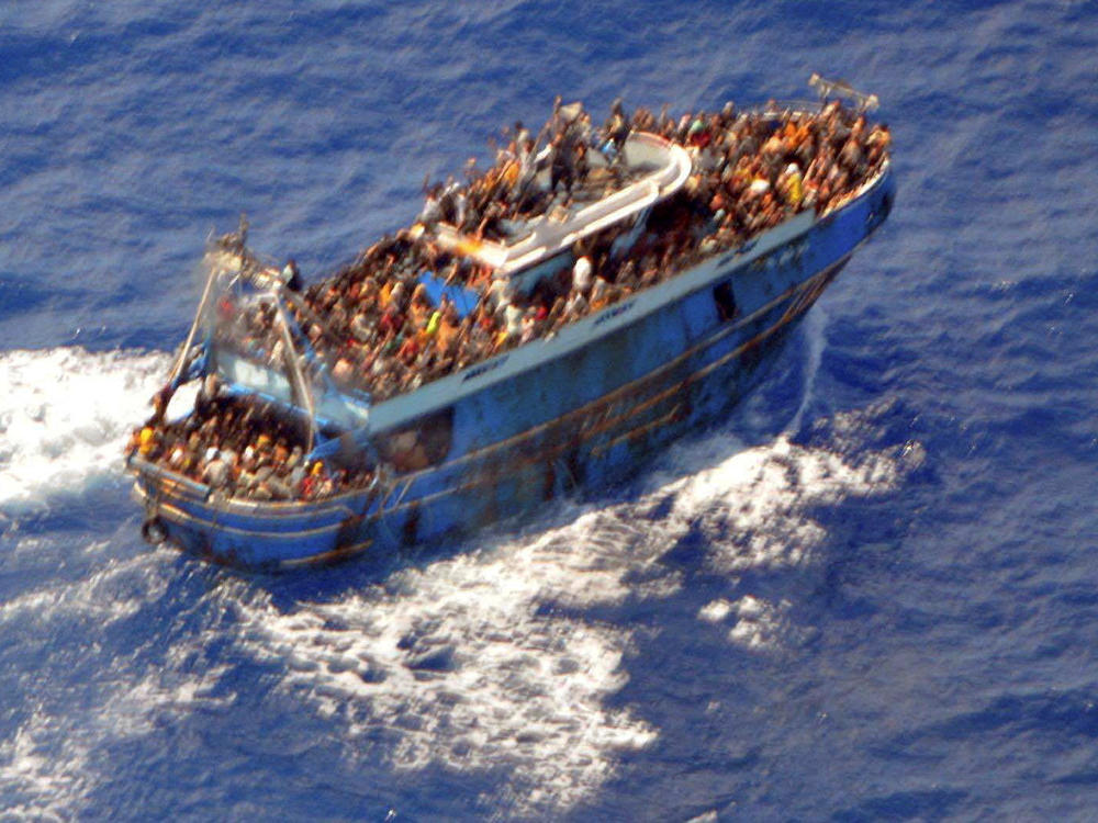 Migrants onboard the Adriana, during a rescue operation before the boat capsized on the open sea off Greece on June 14. Egypt is the country with the highest number of illegal migrants heading to Europe.