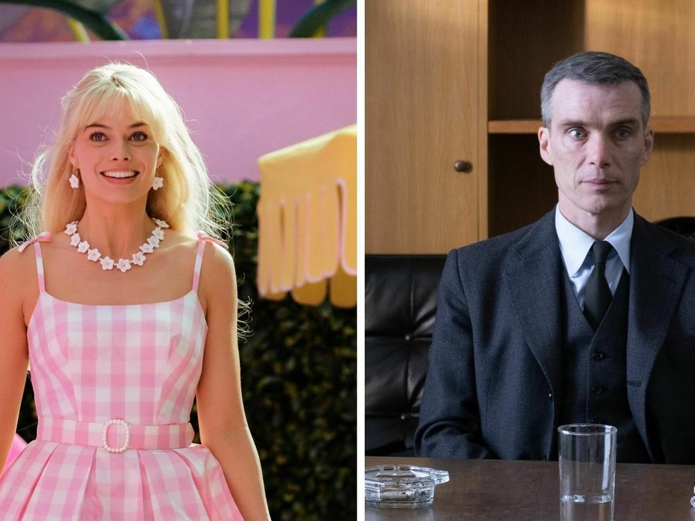 It's not every day that an exuberant comedy about a Mattel doll goes head-to-head with a brooding drama about the father of the atomic bomb, but both <em>Barbie</em> and<em> Oppenheimer</em> deliver. Above, Margot Robbie as Barbie and Cillian Murphy as J. Robert Oppenheimer.