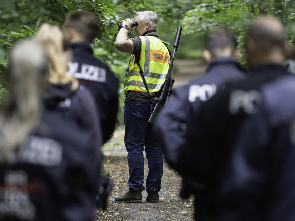 Police officers and hunters searched early Friday for what authorities believed was an escaped lioness in Kleinmachnow, Germany. They called off the search later in the day, saying they might have been mistaken.