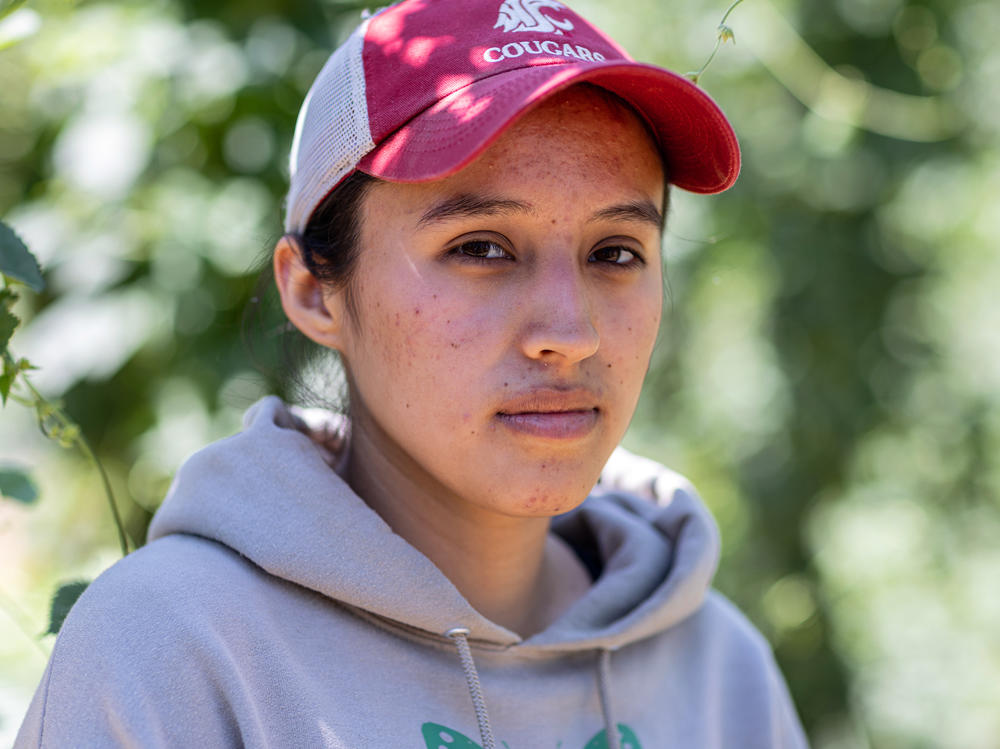 Paola Mendoza, the daughter of farmworkers, says her parents didn't want her to join them in the fields. She's now in college, studying to be a teacher.