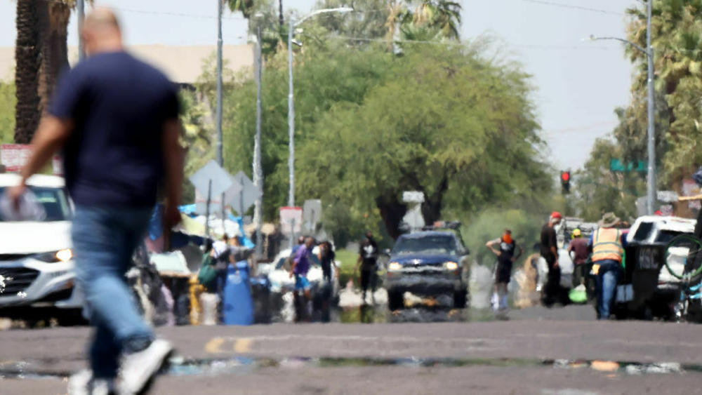 Heatwaves shimmer in The Zone in Phoenix.