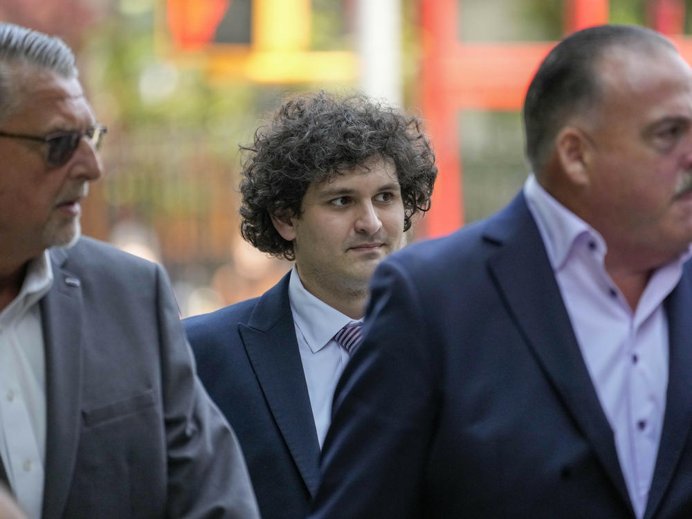 FTX founder Sam Bankman-Fried arrives at Manhattan federal court, Wednesday, July 26, 2023, in New York. Bankman-Fried is back in court in a criminal case accusing him of looting customer funds from his cryptocurrency exchange.
