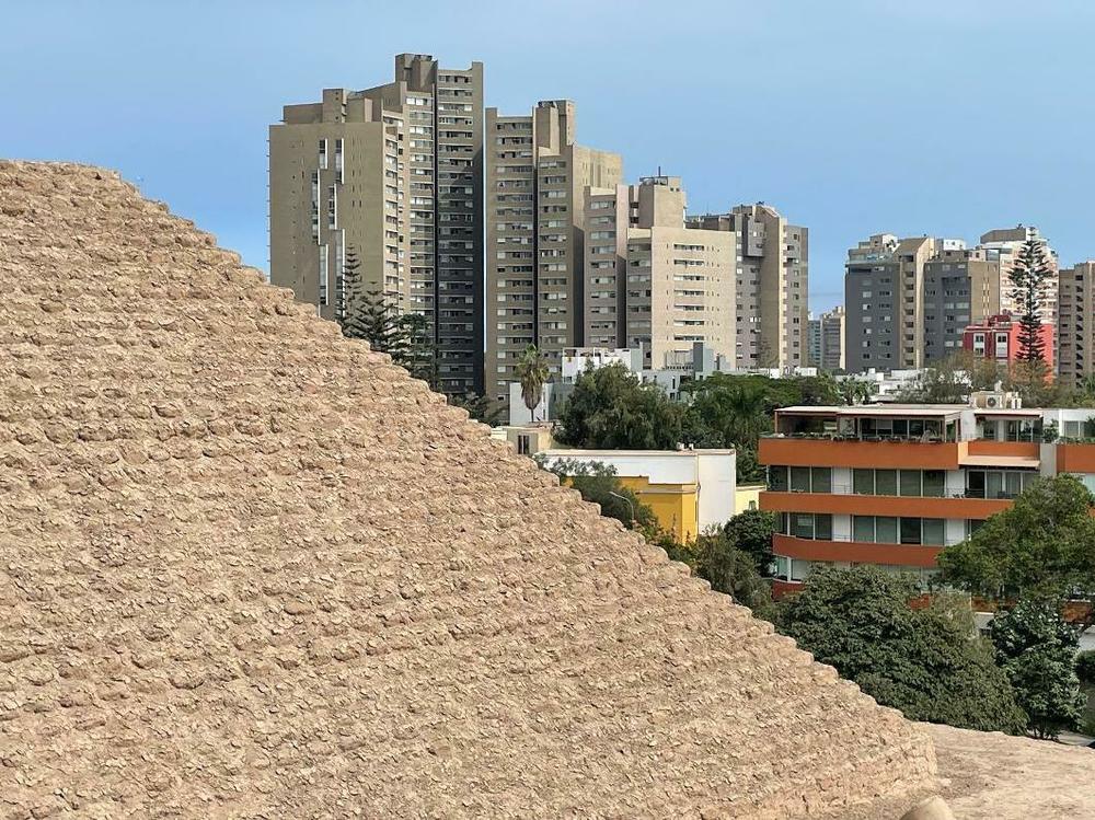 The Huallamarca pyramid sits in Lima's upscale San Isidro neighborhood, surrounded by homes, embassies and high rises.