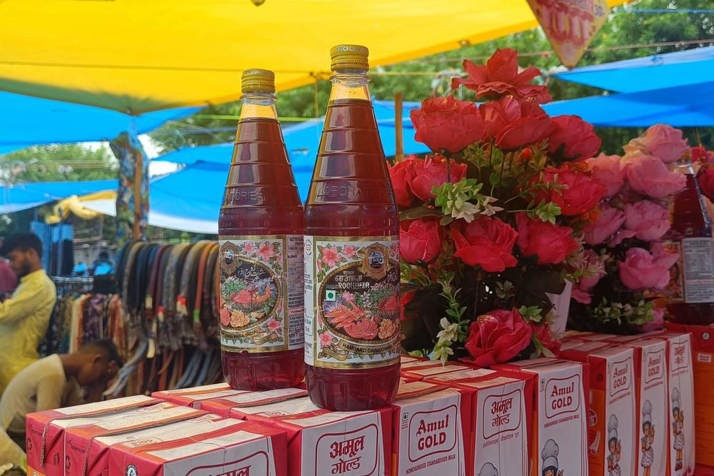 Roof Afza has been South Asia's go-to summer beverage for over a century. The crimson liquid is commonly sold in bottles as a syrup to be diluted with milk or water.