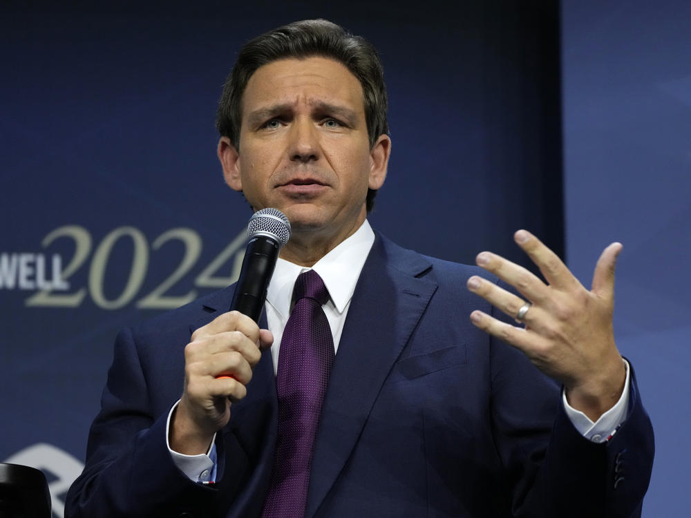 Republican presidential candidate and Florida Gov. Ron DeSantis says cities such as Sacramento that call themselves sanctuaries are one of the reasons migrants enter the U.S.
