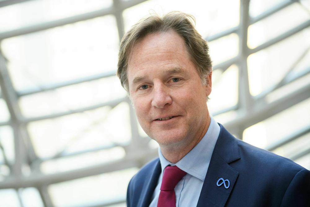 Nick Clegg, Meta's President of Global Affairs in 2022. In a blog post, Clegg says the studies' findings show there's little evidence that social media 
