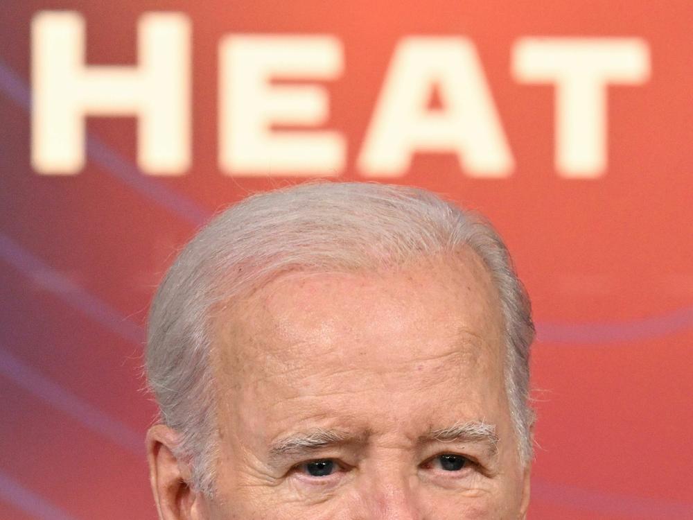 President Biden speaks about the heat wave on July 27, 2023. He announced some new measures to address extreme heat, including more inspections to protect workers.