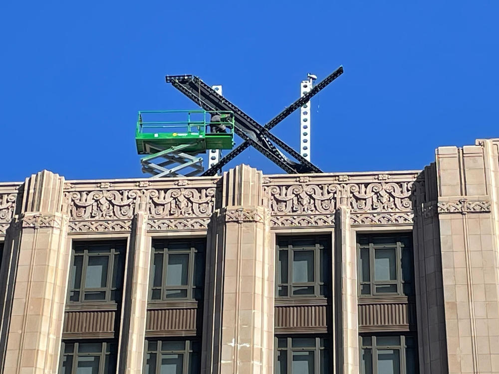 A large metal 