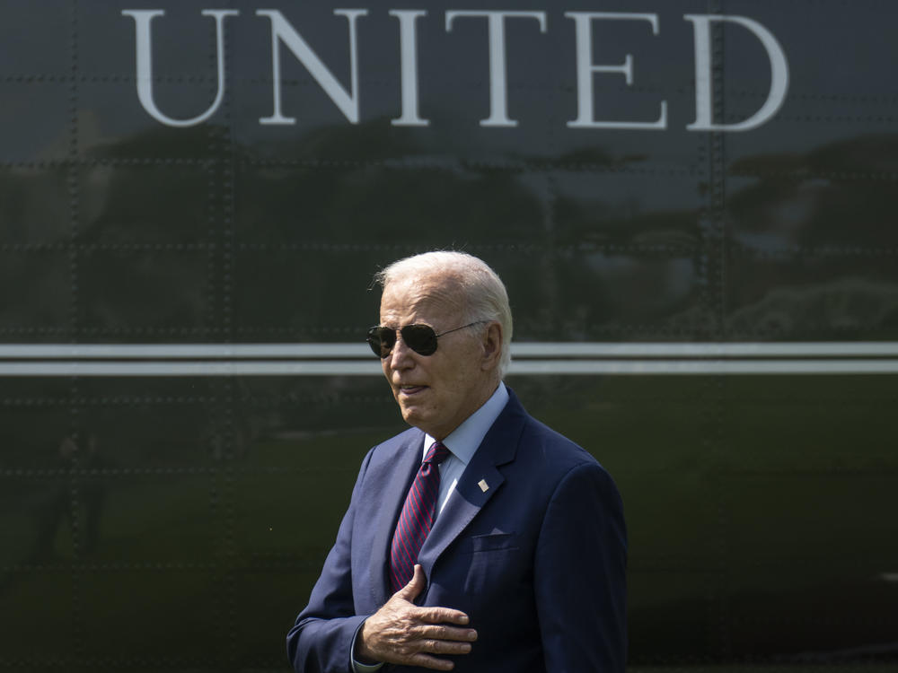 President Biden issued an executive order altering the U.S. Uniform Code of Military Justice, after Congress endorsed key changes to how the military handles sexual assault cases. Biden is seen here heading to Marine One on the South Lawn of the White House on Friday.