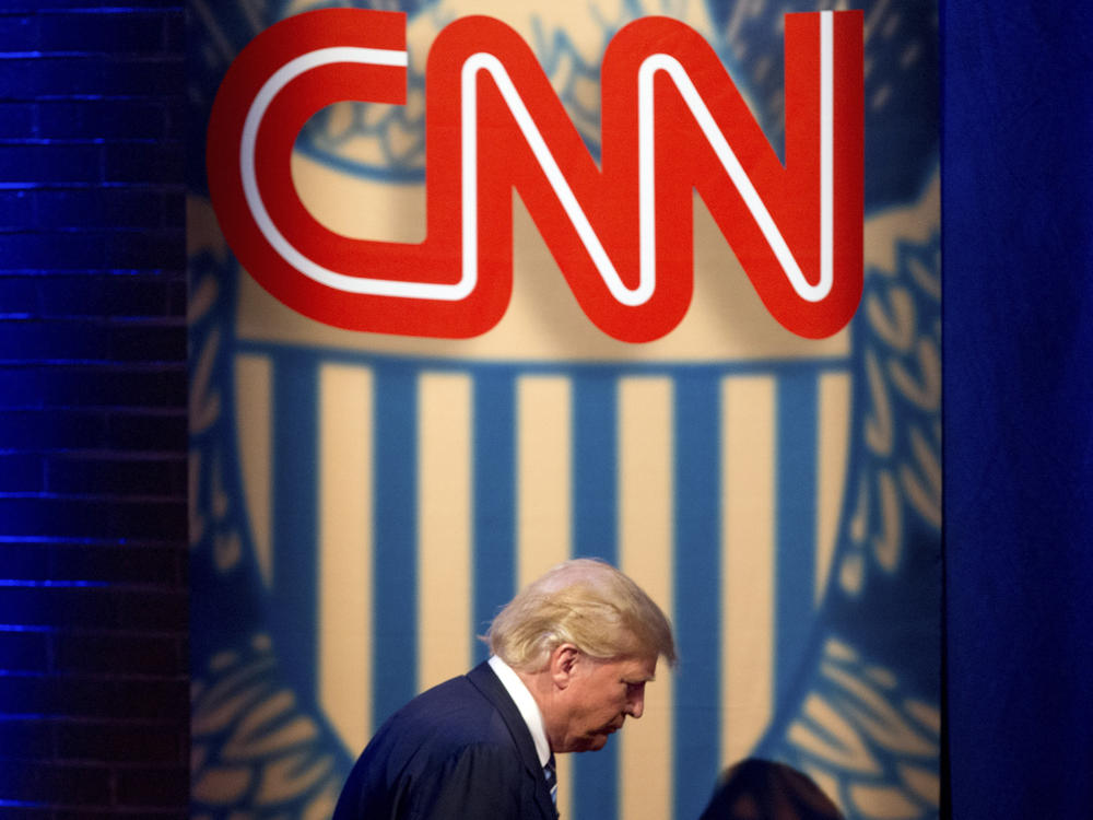 Donald Trump arrives for a CNN town hall at the University of South Carolina in Columbia, S.C., on Feb. 18, 2016.