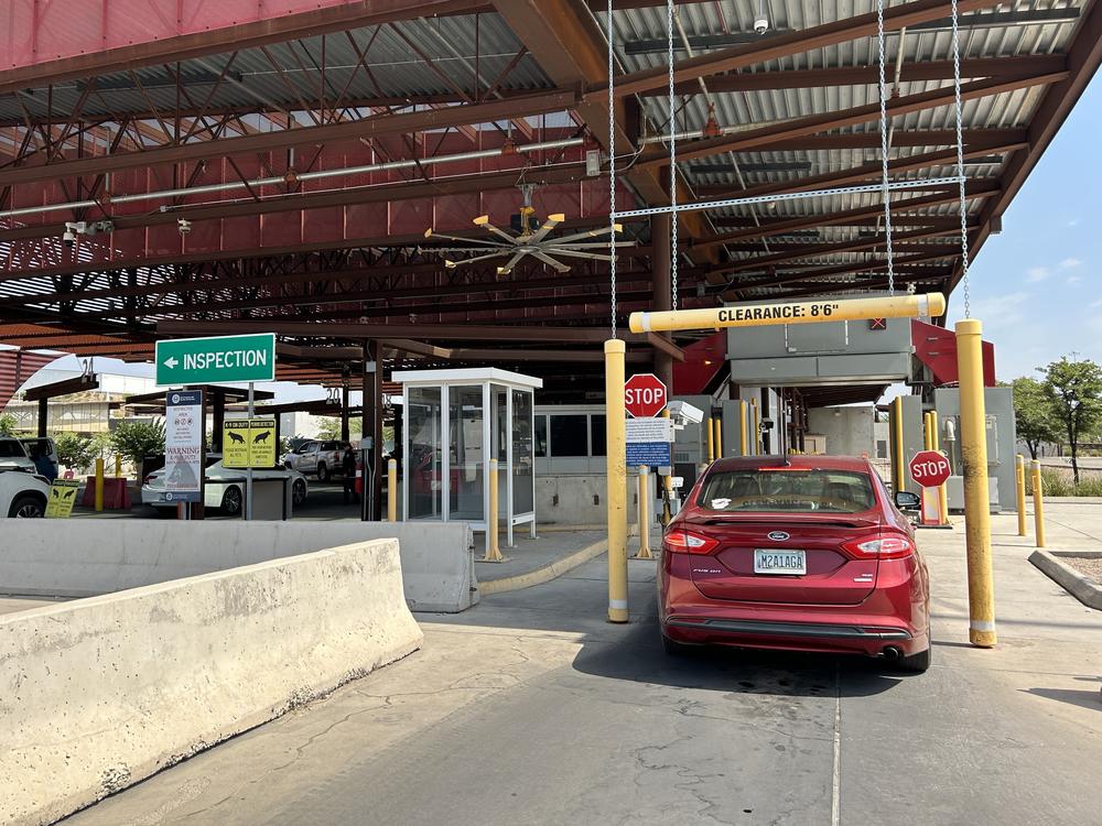 Cars pass through secondary inspection at the Nogales-Mariposa Port of Entry in Arizona.