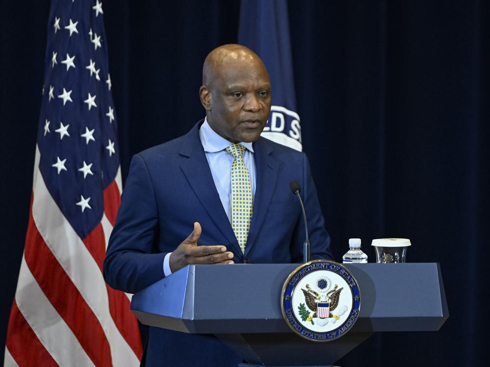 Ambassador-at-Large John Nkengasong, who will lead the State Department's Bureau of Global Health Security and Diplomacy, speaks to the press about the new agency. He told NPR that the pandemic 
