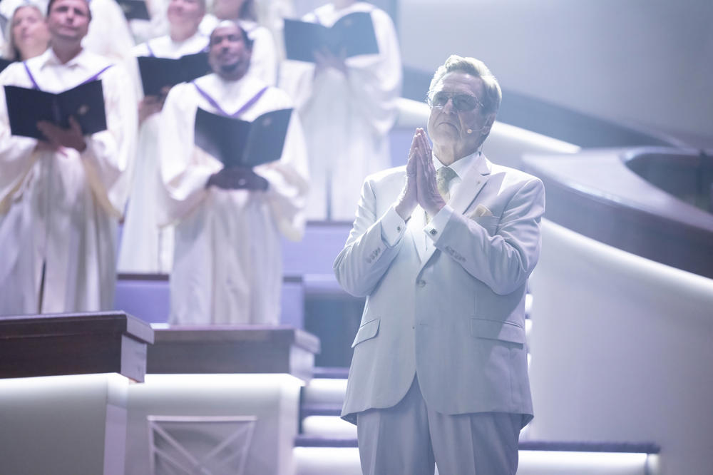 John Goodman stars as Eli Gemstone, the patriarch of a not-so-pious evangelical family in <em>The Righteous Gemstones.</em>