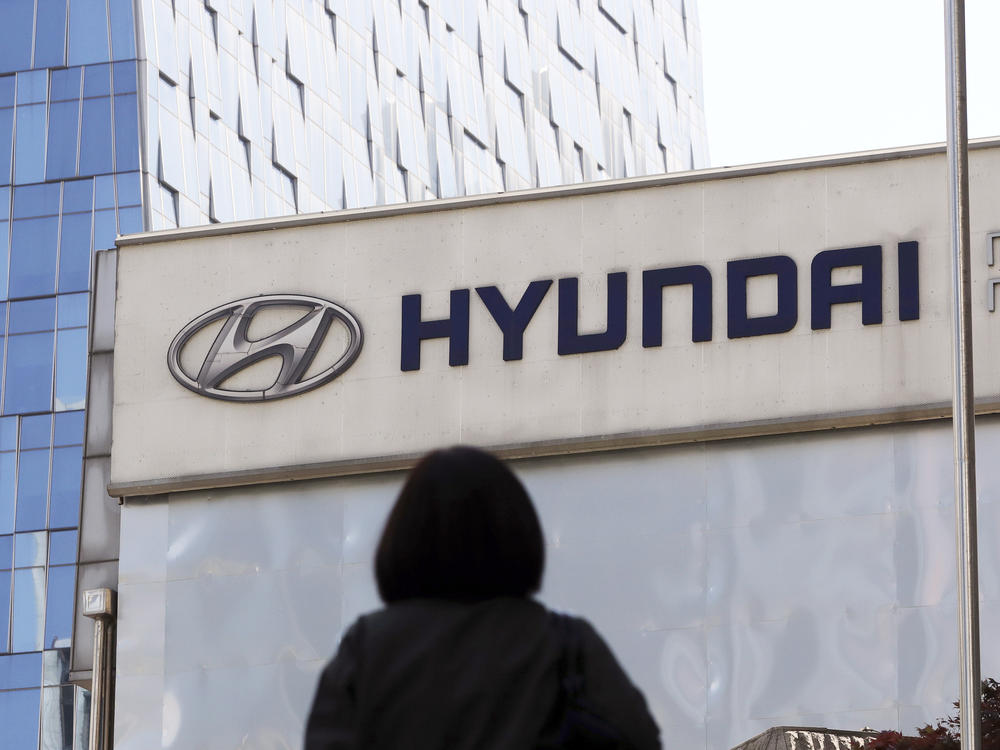 Over 52,000 Hyundai vehicles and 39,000 Kia cars in the U.S. are expected to be affected in the recalls. The logo of the Hyundai Motor Co. is displayed at the automaker's showroom in Seoul, South Korea, on April 26, 2017.