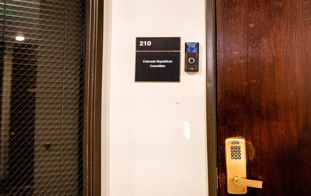The office of the Colorado Republican Party was locked and no one answered the doorbell on July 21.