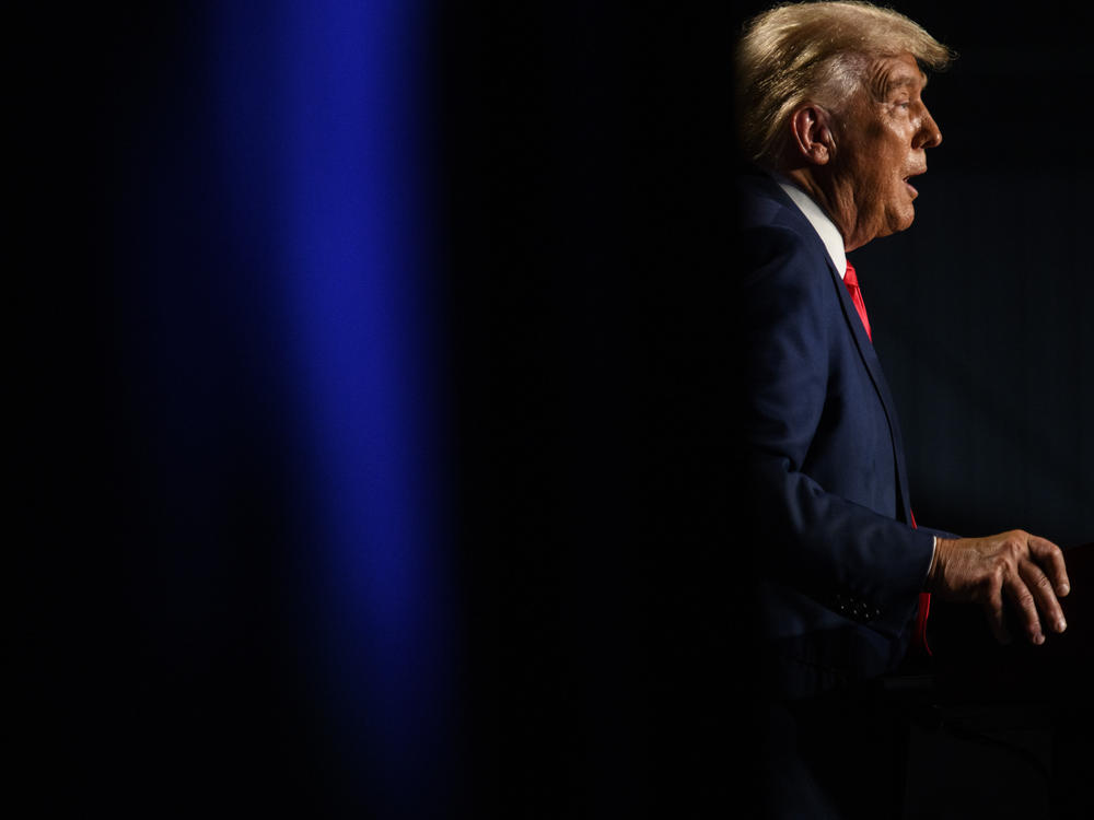 Former President Donald Trump speaks as the keynote speaker at the 56th Annual Silver Elephant Dinner hosted by the South Carolina Republican Party on Aug. 5 in Columbia, S.C.