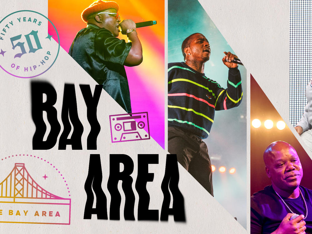 E-40, Lil B, Too $hort and Kamaiyah. Collage by Jackie Lay / NPR.