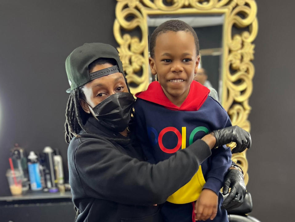 Jackson and his barber, Ree.