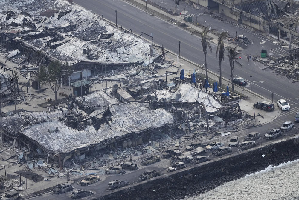 August 10: Wildfire wreckage is shown in Lahaina, Maui, Hawaii.