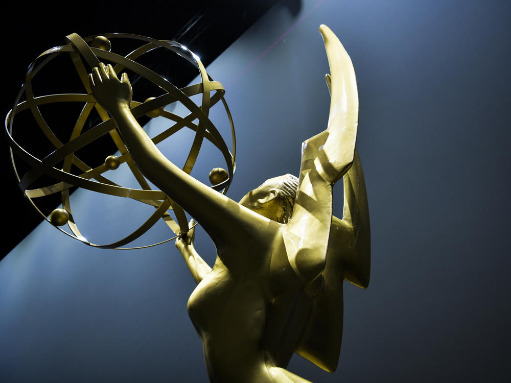 The 75th Emmy Awards were supposed to air on Sept. 18, 2023, but they have been postponed to Jan. 15, 2024. They will air on FOX. Above, an Emmy statuette in Los Angeles in September 2019.