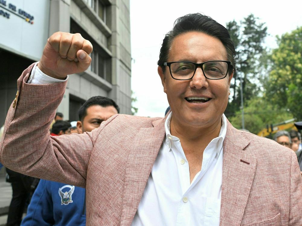 Fernando Villavicencio, seen on Aug. 8. The former investigative journalist turned presidential candidate had promised tougher policies to combat cartel-related violence.