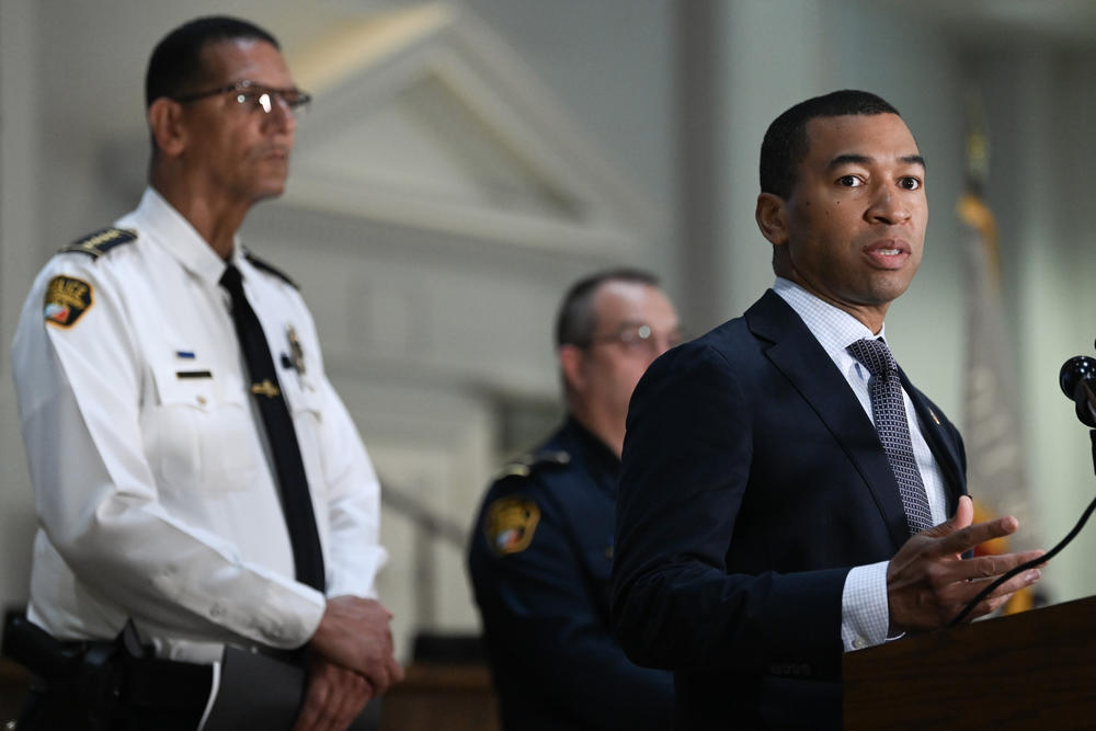 Montgomery Mayor Steven Reed (seen here on Aug. 8 speaking to the press with Montgomery Police Chief Darryl Albert in the background) says the people responsible for the fight will be held accountable.