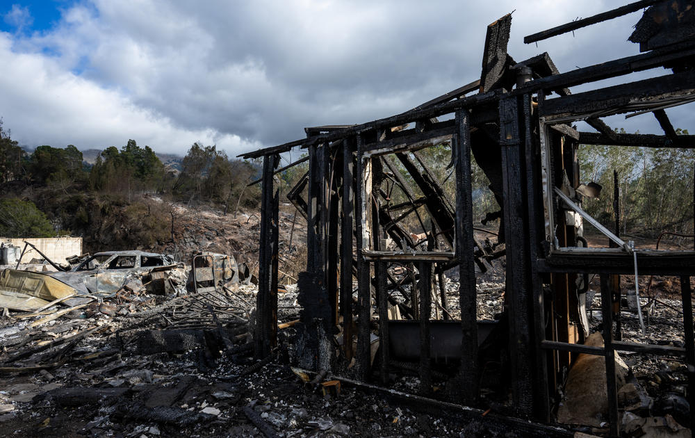 In upcountry Maui, the Kula fire destroyed numerous area homes. Maui County firefighters were still on the scene Friday night.