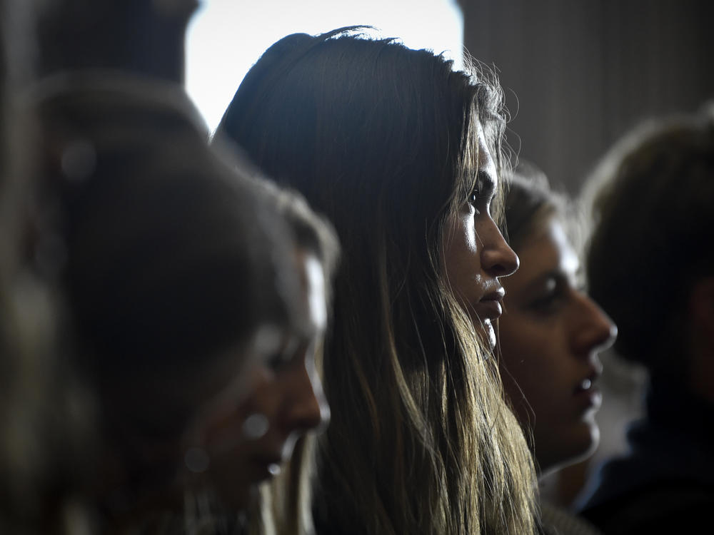 Lead plaintiff Rikki Held listens to testimony during a hearing in the climate change lawsuit, Held vs. Montana, at the Lewis and Clark County Courthouse on, June 20, 2023, in Helena, Mont.