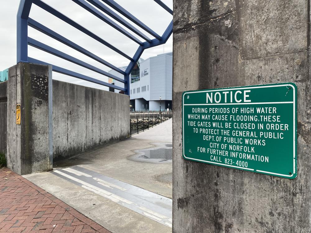A section of Norfolk's existing floodwall, built by the U.S. Army Corps of Engineers in 1971. It will be expanded as part of the new project.