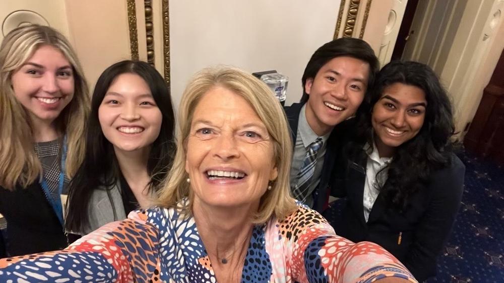 Alaska Senator Murkowski's summer interns took photos with all 100 senators.