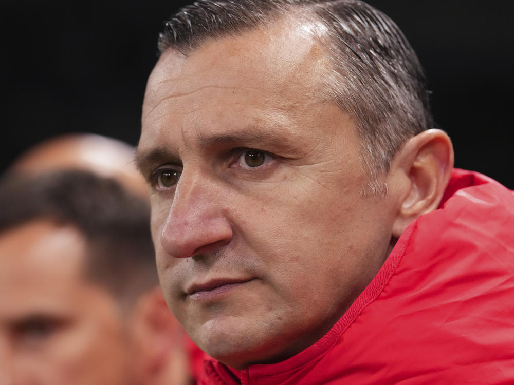 U.S. coach Vlatko Andonovski watches during the Women's World Cup round of 16 soccer match between Sweden and the United States in Melbourne, Australia, Aug. 6, 2023. Andonovski stepped down, according to a statement from the U.S. Soccer Federation released Thursday, Aug. 17. The move comes less than two weeks after the Americans were knocked out of the Women's World Cup earlier than ever before.