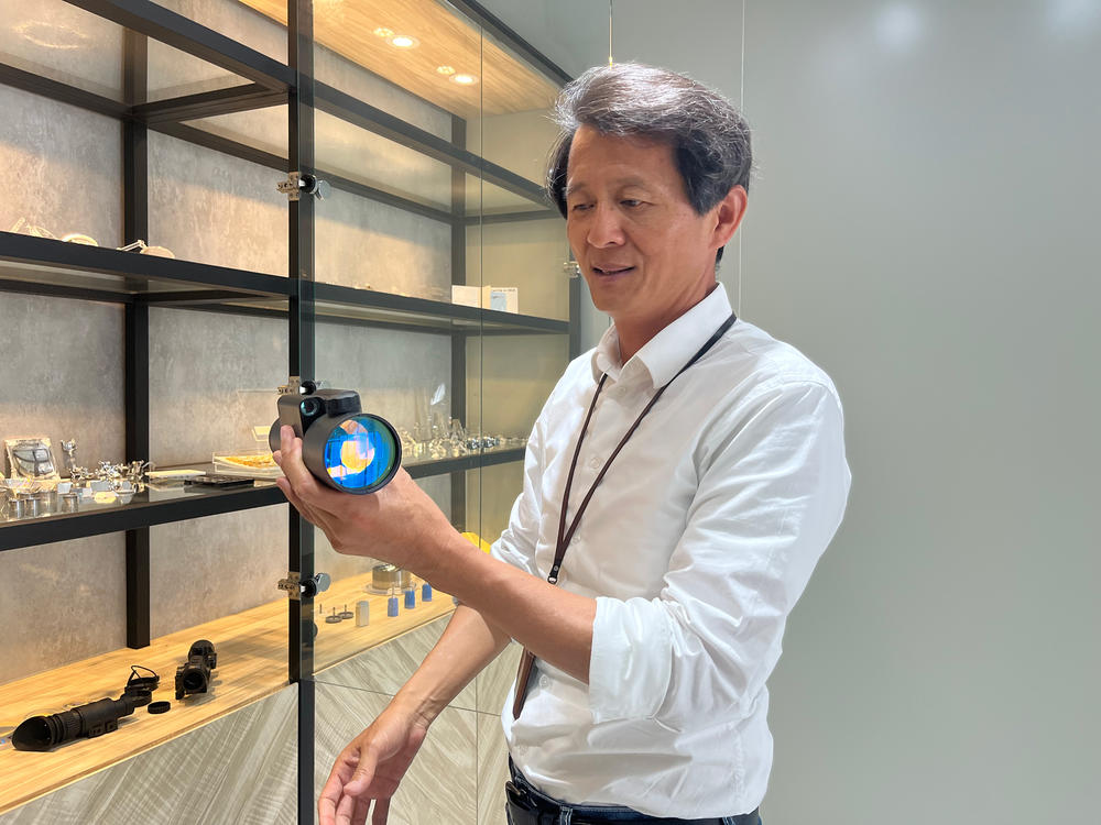 Po Sheng Lai, the founder of Shern Yeong Precise Optical, a company in the northern Taiwanese city of Yilan that makes high-end glass is pivoting to making defense products.