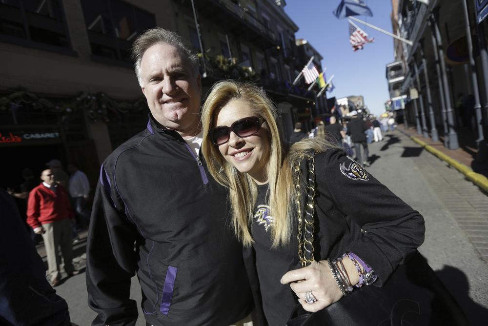 Sean and Leigh Anne Tuohy stand on a street in New Orleans, in 2013.