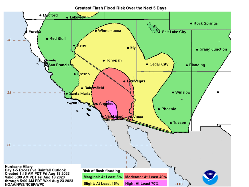 The National Weather Service says the storm could dump heavy rain in San Diego, Orange, Riverside, San Bernardino and Los Angeles counties, which could cause flooding of rivers, creeks, streams and low-lying areas.