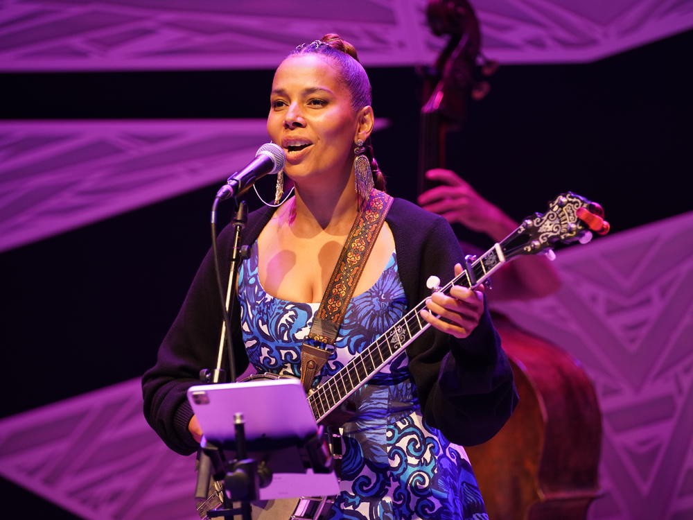 Rhiannon Giddens performs at 'A New York Evening With Rhiannon Giddens' at National Sawdust on August 17, 2023 in New York City. In this interview with NPR's Michel Martin, she reflects on her new album and more.